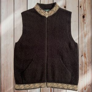 Lothlorian Women’s Possum Wool Blend Zip Vest Made in New Zealand Size M